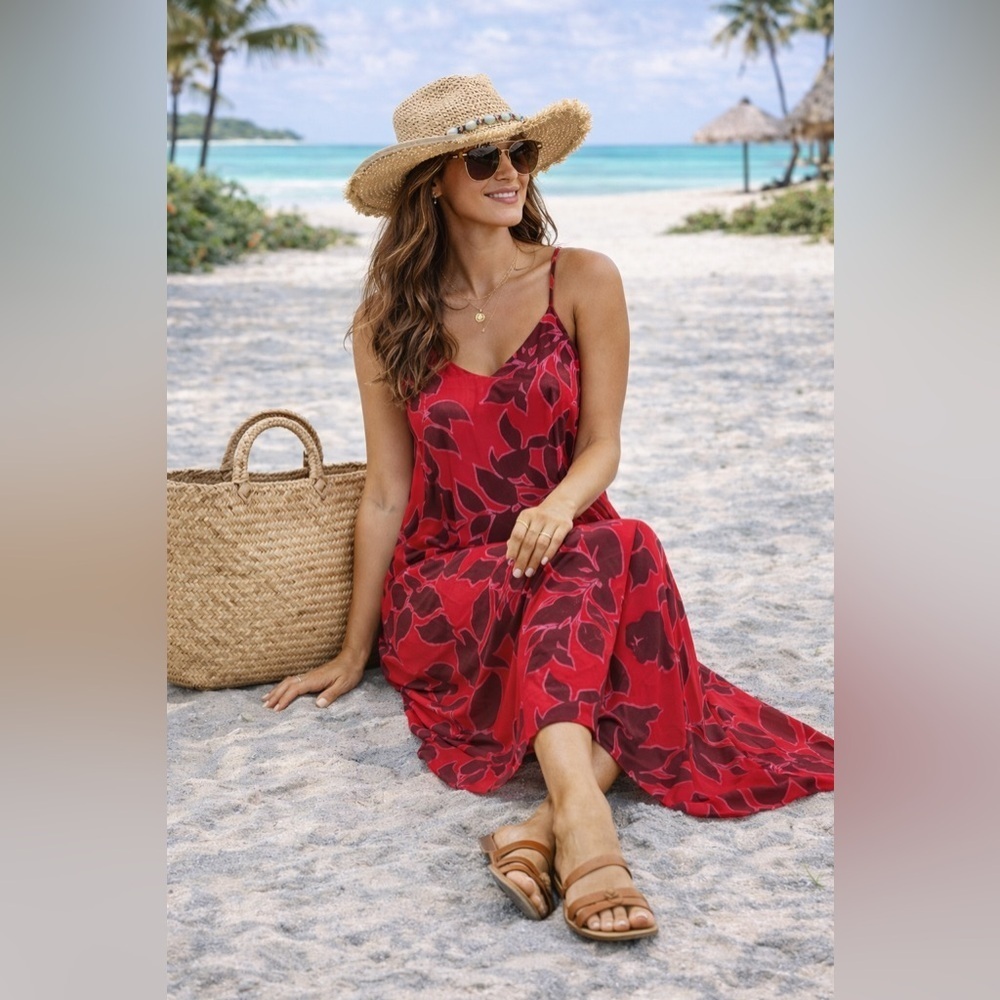 NICOLE MILLER Floral Maxi Slip Dress